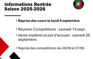 Informations &amp; dates rentrée