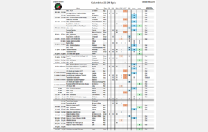 Calendrier des compétitions 2025-2026. (v05/11)