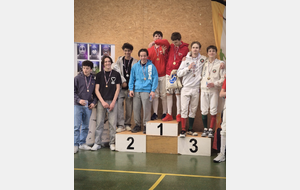 Louis et Antoine montent sur la 2eme marche du podium, Mathieu et Théolan sont 4eme. - Annonay 2025.