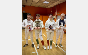 Mathieu Dufaur, Loucian Lancial, Noémie Reocreux et Pascal Ardilly - les vainqueurs du tournoi de Pâques 2025.