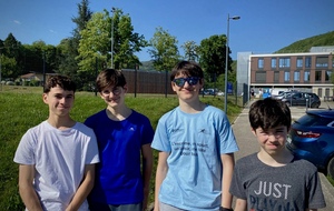 Timothée, Loucian, Ethan et Arthur au stage régional de Voiron pour la préparation à la fête des jeunes - 2025.