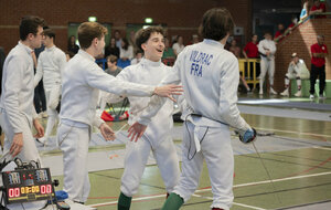 les  M17 : Théolan Vildrac, Antoine Marseille, Louis Charmetant , Maël Bernard - Chpts France M17 - Arras 2025 (Credit Photo : Gicquel G.)
