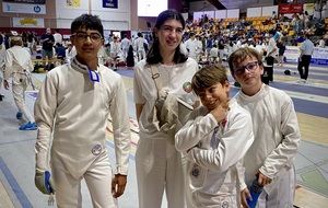 Les M13 au Challenge de France : Raphaël Chaverot, Pierre Wiatr, Clément Roux (M11) - Accompagné par leur coach Noémie Reocreux - Epinal 2025.