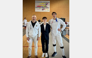 Guillaume Gillet (Coach), Antoine Marseille (Arbitre) et Raphaël Massot (2eme / 82) - St Sigolène 2025.