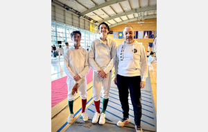 Antoine Marseille, Théolan Vildrac et Guillaume Gillet (Coach) - Divonne 2026.