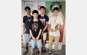 Raphaël, Arthur, Ethan et Loucian en M15 - AG 2025-2026