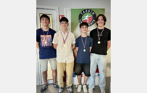 Ethan, Loucian, Antoine et Théolan en M17 - AG 2025-2026