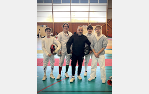 Stage Perfectionnement M18 : Antoine Marseille, Théolan Vildrac, Guillaume Gillet, Loucian Lancial et Louis Charmentant (Formation Arbitres)