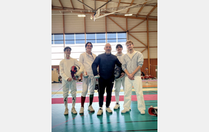 Stage Perfectionnement M18 : Antoine Marseille, Théolan Vildrac, Guillaume Gillet, Loucian Lancial et Louis Charmentant (Formation Arbitres)