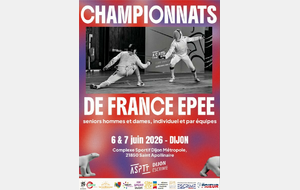 Chpts France Epée Séniors N2/N3 - Dijon