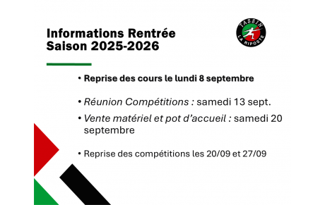 Informations &amp; dates rentrée