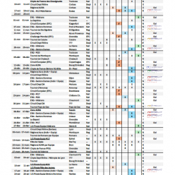 Calendrier des compétitions 2026-2027. (v17/09)