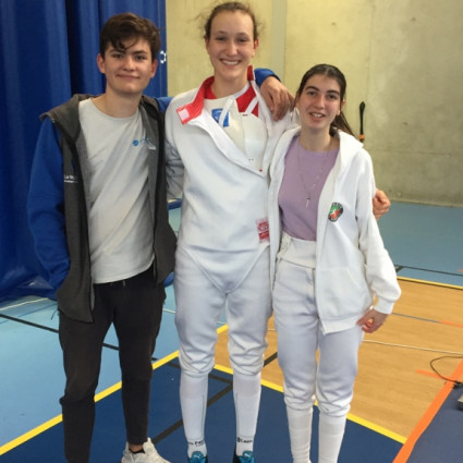 Notre équipe de M17 : Benoit Martin, Gwendoline Laharotte et Noémie Reocreux.