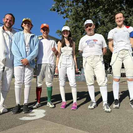 Julien-Cédric et Théolan Vildrac, Antoine Gillet, Noémie Reocreux, Guillaume Gillet et Gwendoline Laharotte