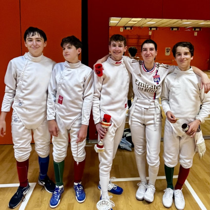 Ethan Broggini, Loucian Lancial, Louis Charmentant, Noémie Reocreux et Antoine Marseille