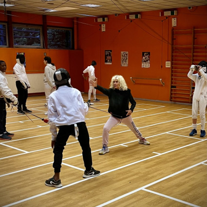 La Maitre en pleine démonstration