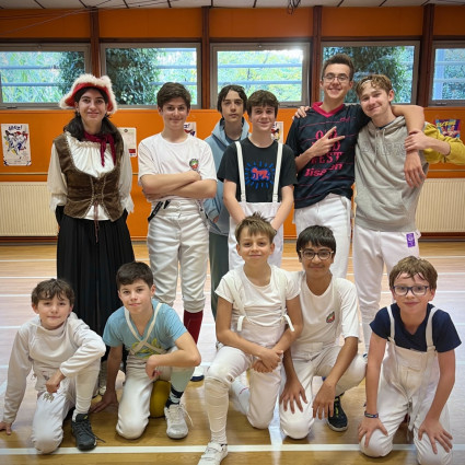 Noémie Reocreux et le groupe du 3 jours Loucian, Simon, Antoine, Maël, Louis, Antoine, Arthur, Pierre, Rahaël et Clément.