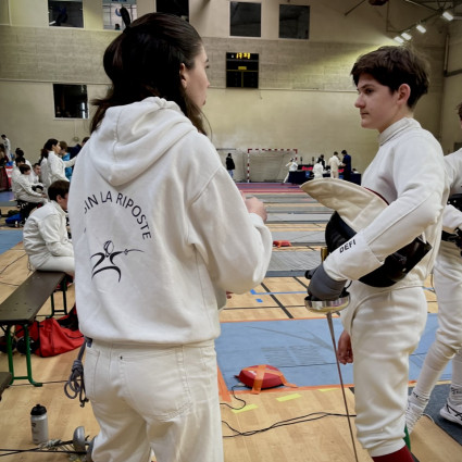 Noémie Reocreux et Loucian Lancial durant le tableau (1/4 finale Fête des Jeunes - Bron).
