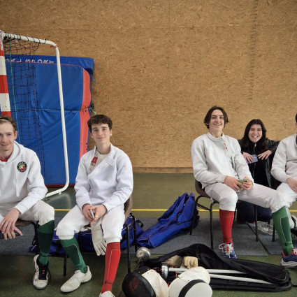 Louis et Antoine - Théolan et Mathieu et Noémie Reocreux (Arbitre) - Annonay 2025.