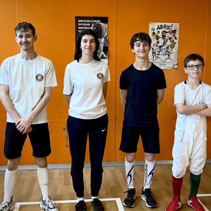Louis Charmetant, Antoine Marseille et Clément Roux les stagiaire du 3 jours avec Noémie Reocreux.