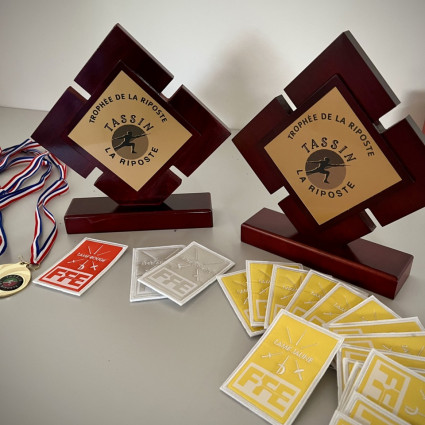 Les trophées et les blasons (lames et armes)